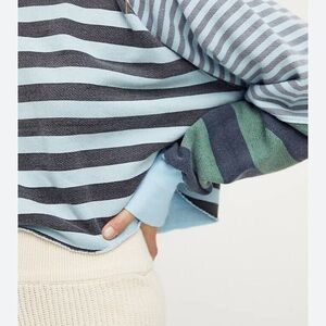 Free People Striped Sweatshirt